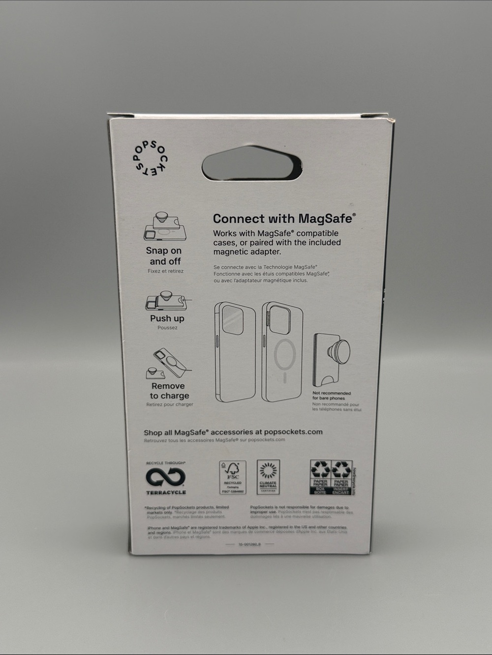 NIB PopSockets Magnetic Phone Wallet with Grip and MagSafe, in Blank Fresh - Picture 7 of 10